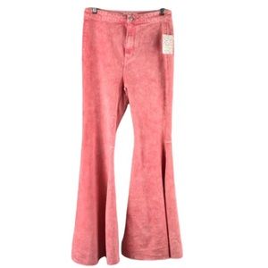 Women's Pink Flared Jeans